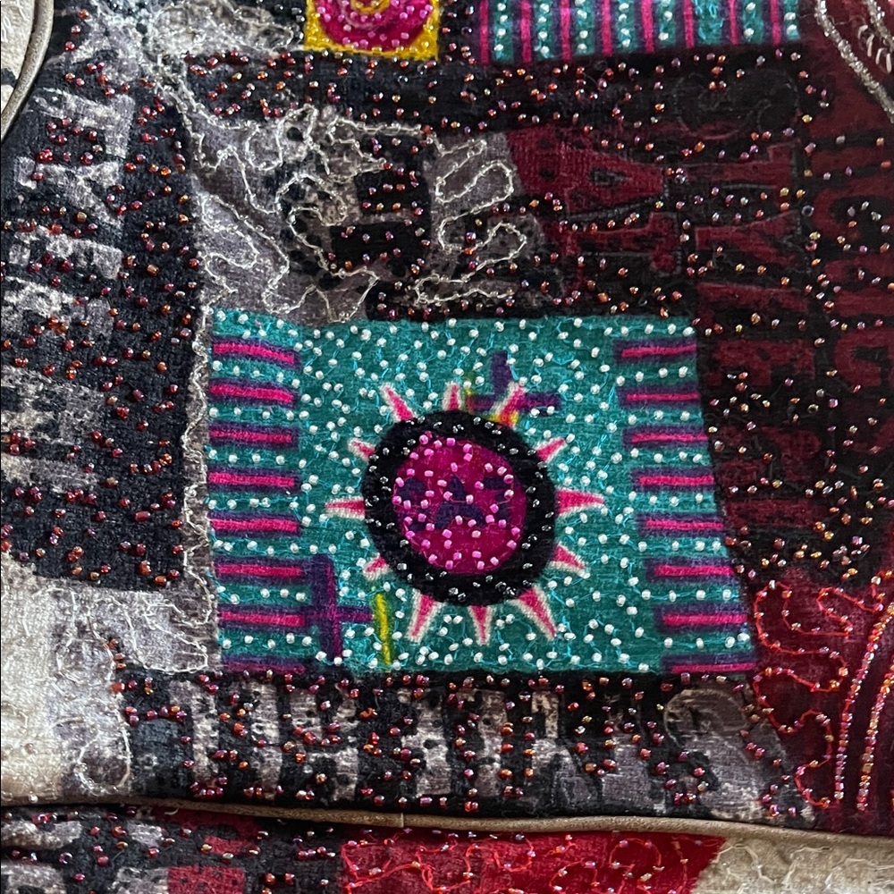 Multicolor Patchwork Shoulder Bag - image 10